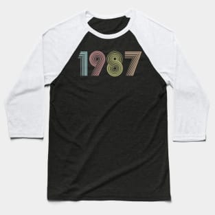 Vintage 1987 33nd Birthday Men Women Baseball T-Shirt